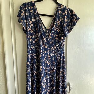 Blue floral dress